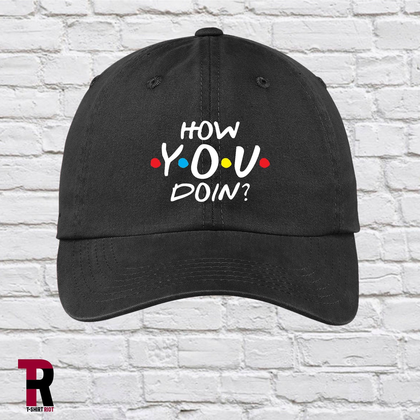 How YOU Doin? Low Profile Garment Washed Unstructured Hat | F.R.I.E.N.D.S - SKU