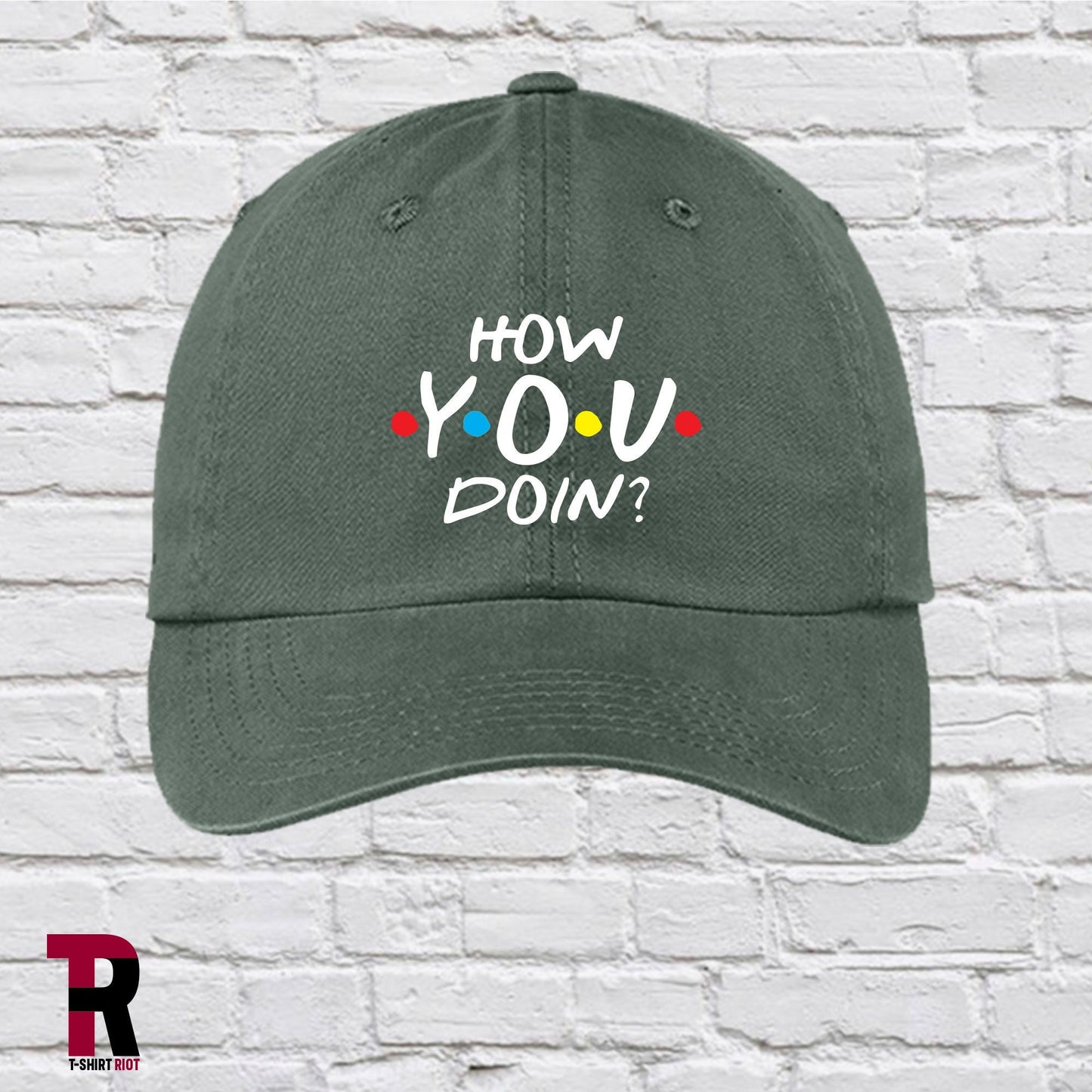 How YOU Doin? Low Profile Garment Washed Unstructured Hat | F.R.I.E.N.D.S - SKU