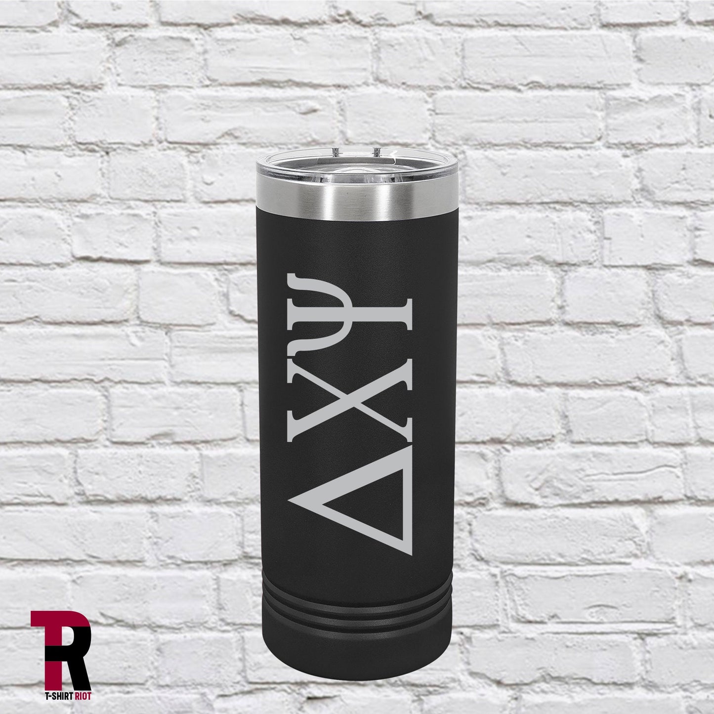 Greek Letter Laser Engraved 22oz. Insulated Skinny Tumbler - SKU - NEEDS PERSONALIZATION
