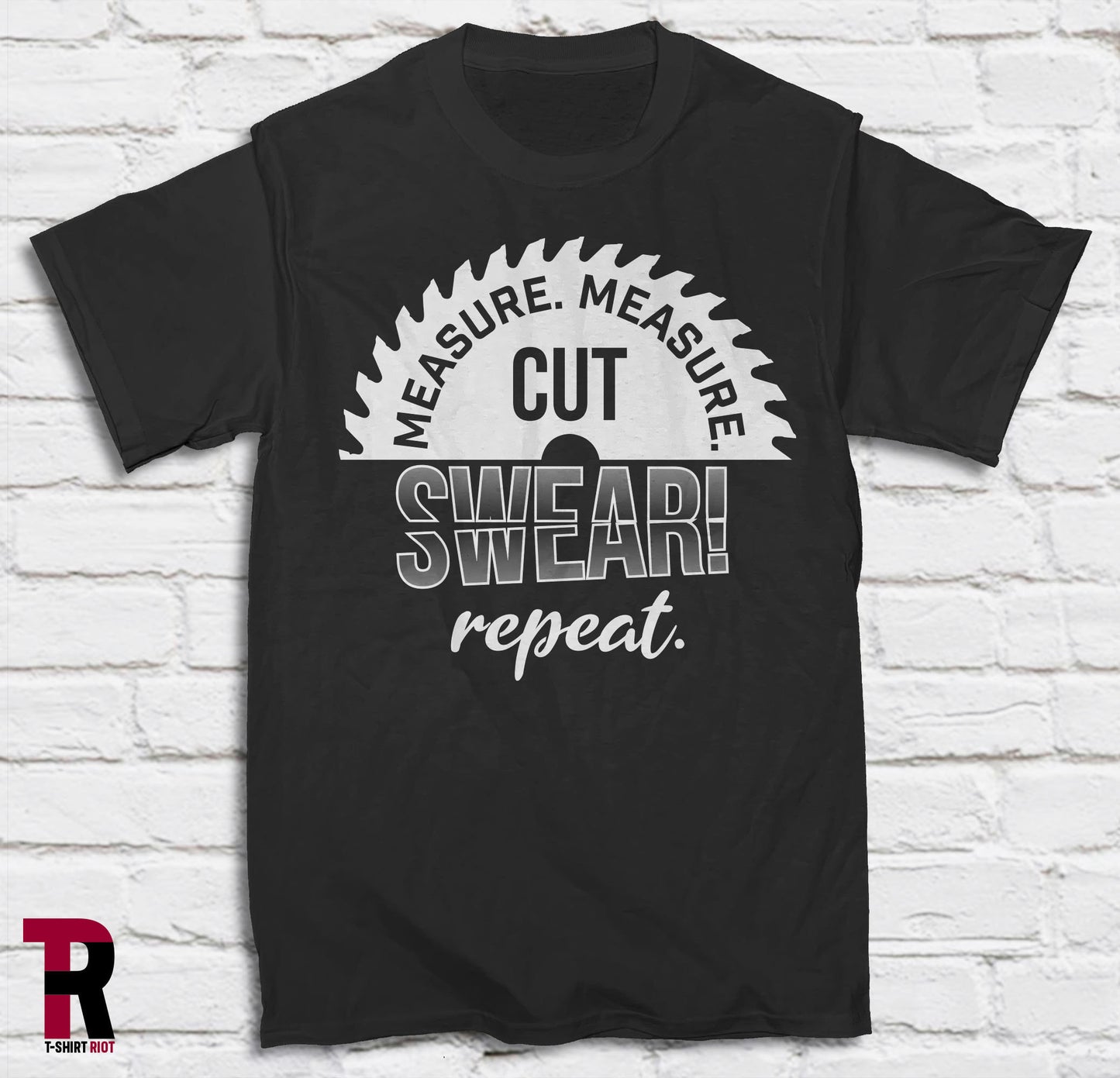 Measure Cut Swear Repeat Unisex Softstyle T-Shirt - SKU