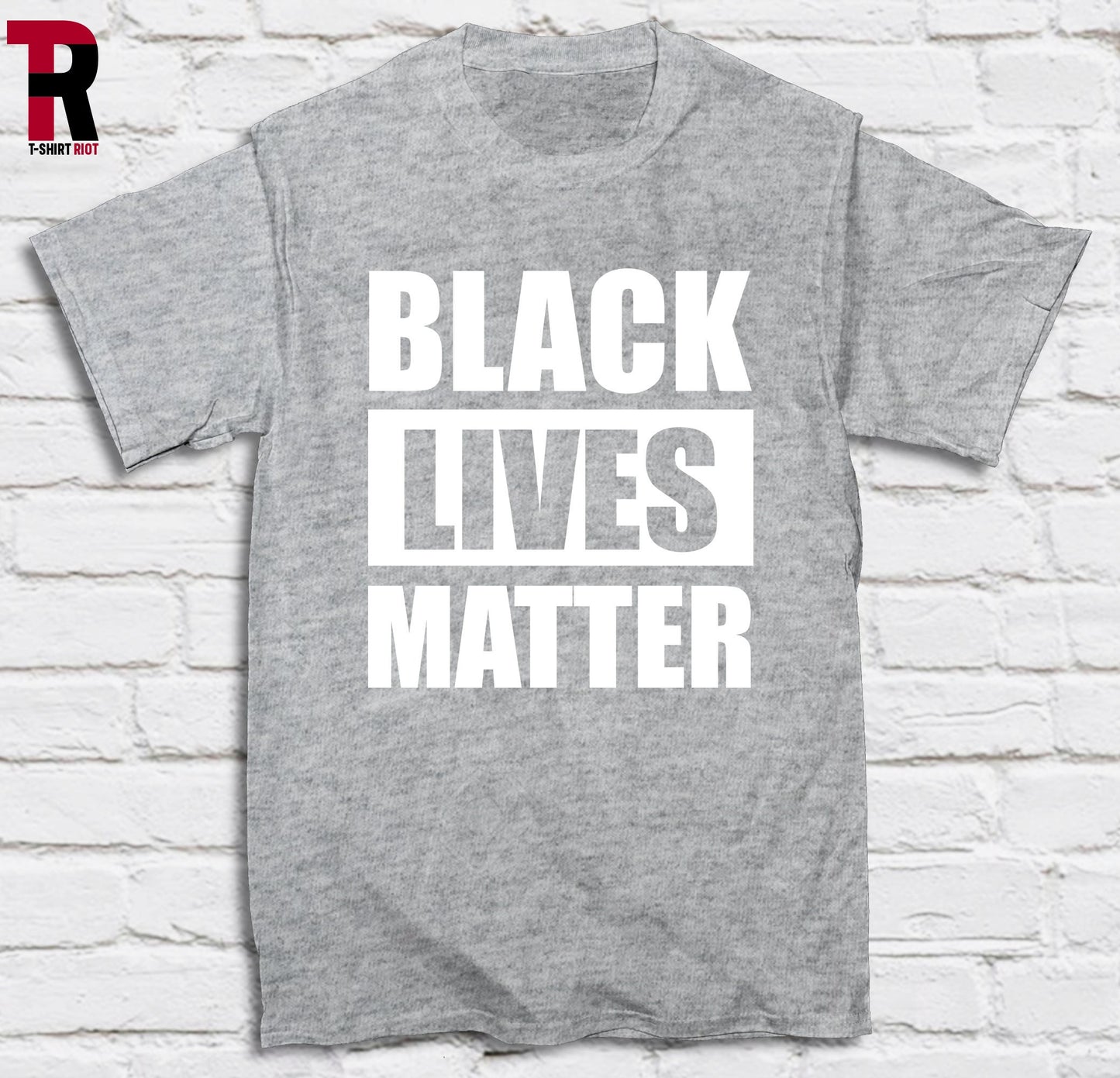 BLACK LIVES MATTER Unisex Soft Style T-Shirt | White Ink - SKU