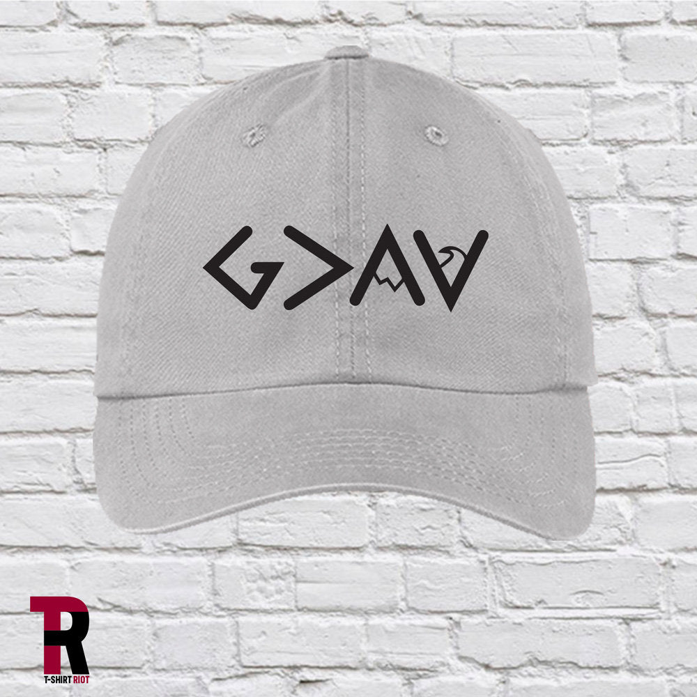 God is Greater Than Highs and Lows | Low Profile Garment Washed Unstructured Hat - SKU