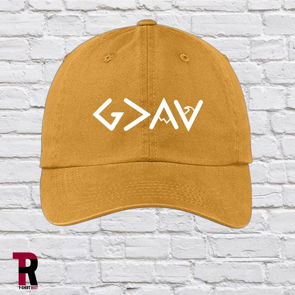 God is Greater Than Highs and Lows | Low Profile Garment Washed Unstructured Hat - SKU