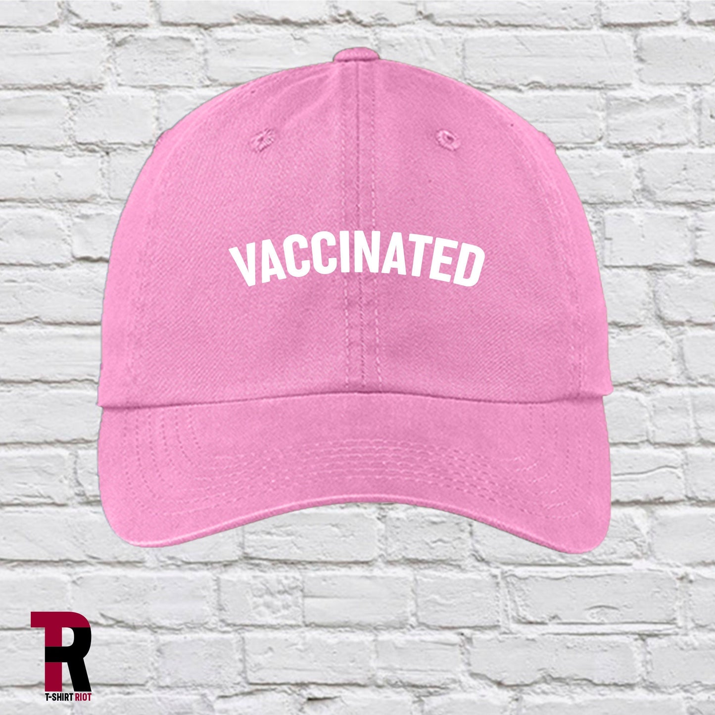 VACCINATED Garment Washed Vintage Dad Hat | Low Profile Garment Washed Unstructured Hat - SKU