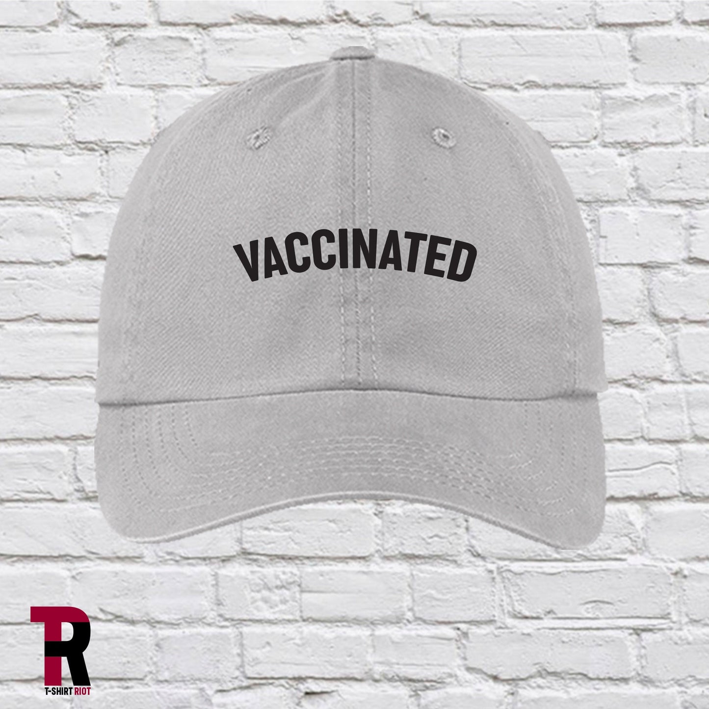 VACCINATED Garment Washed Vintage Dad Hat | Low Profile Garment Washed Unstructured Hat - SKU