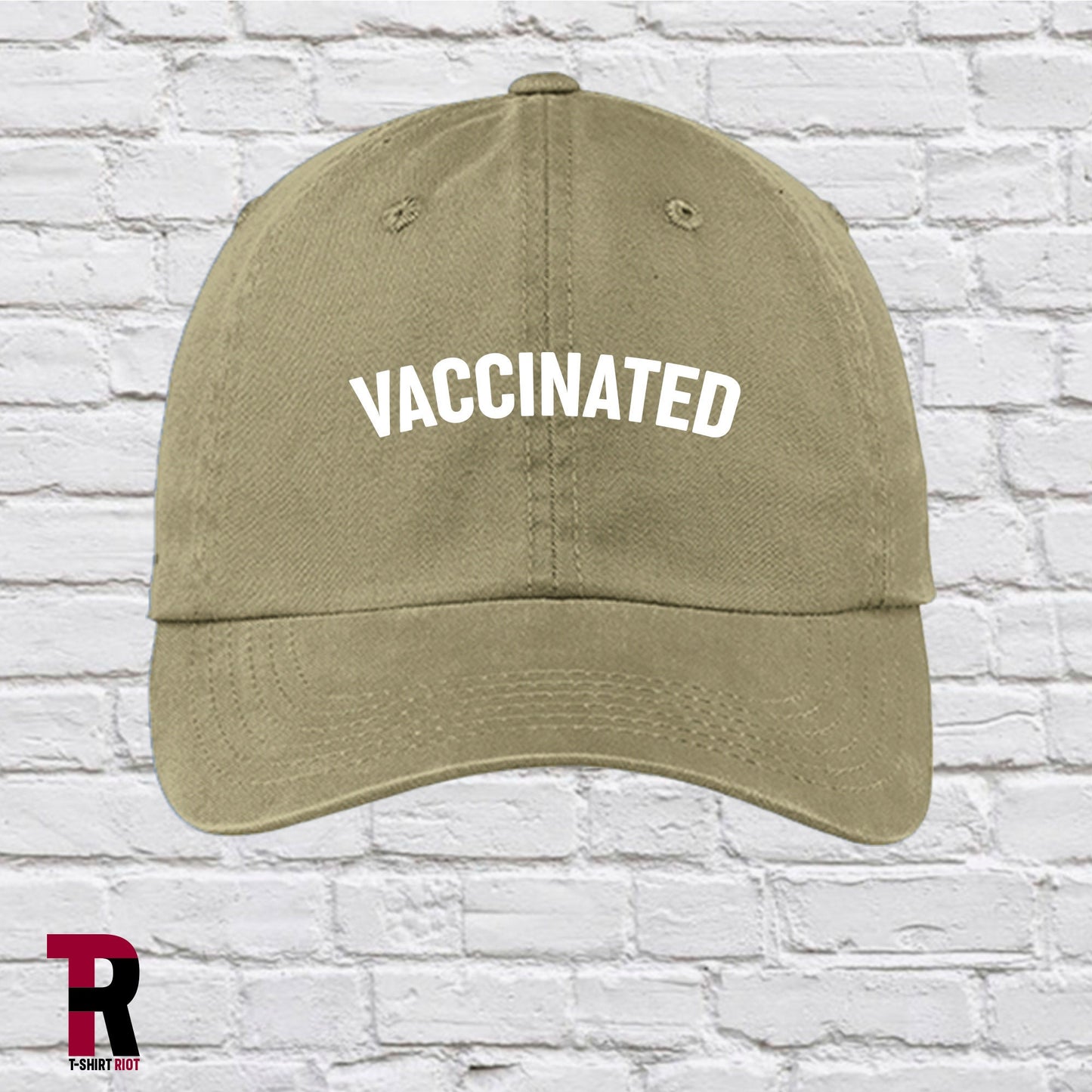 VACCINATED Garment Washed Vintage Dad Hat | Low Profile Garment Washed Unstructured Hat - SKU