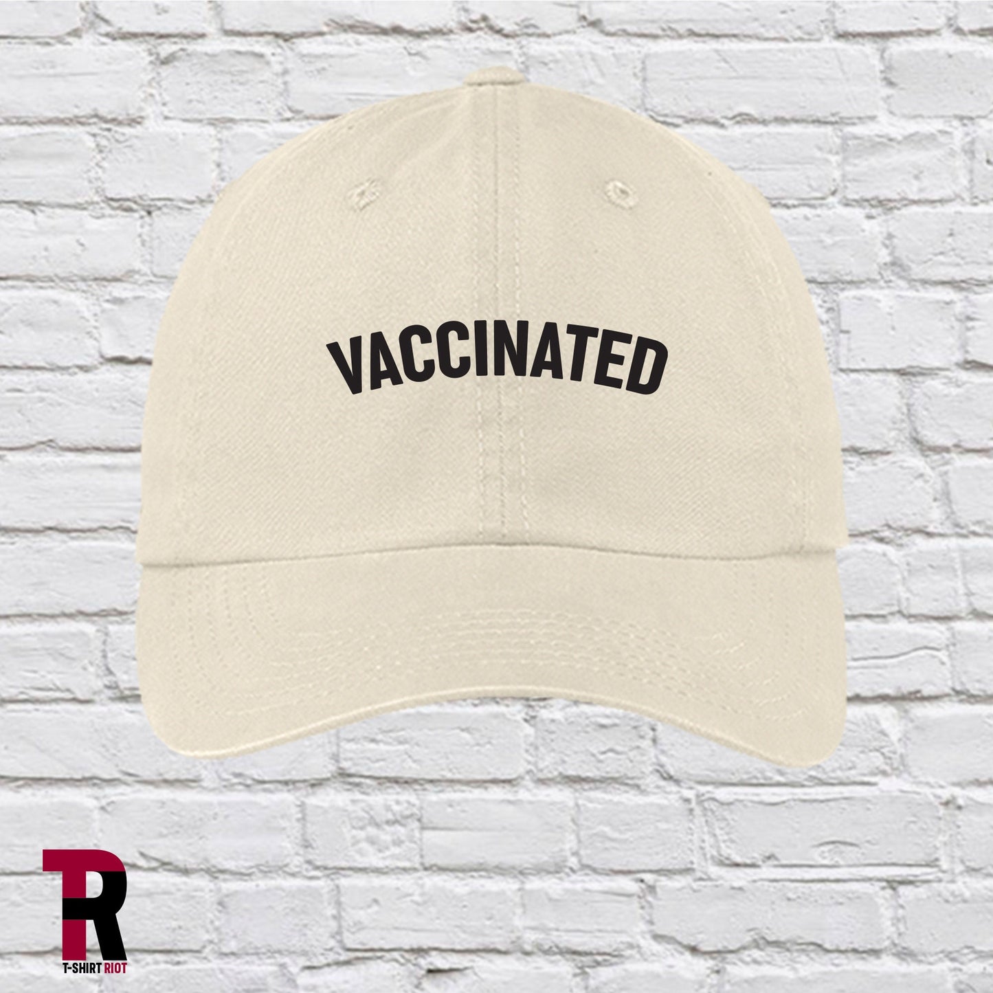 VACCINATED Garment Washed Vintage Dad Hat | Low Profile Garment Washed Unstructured Hat - SKU