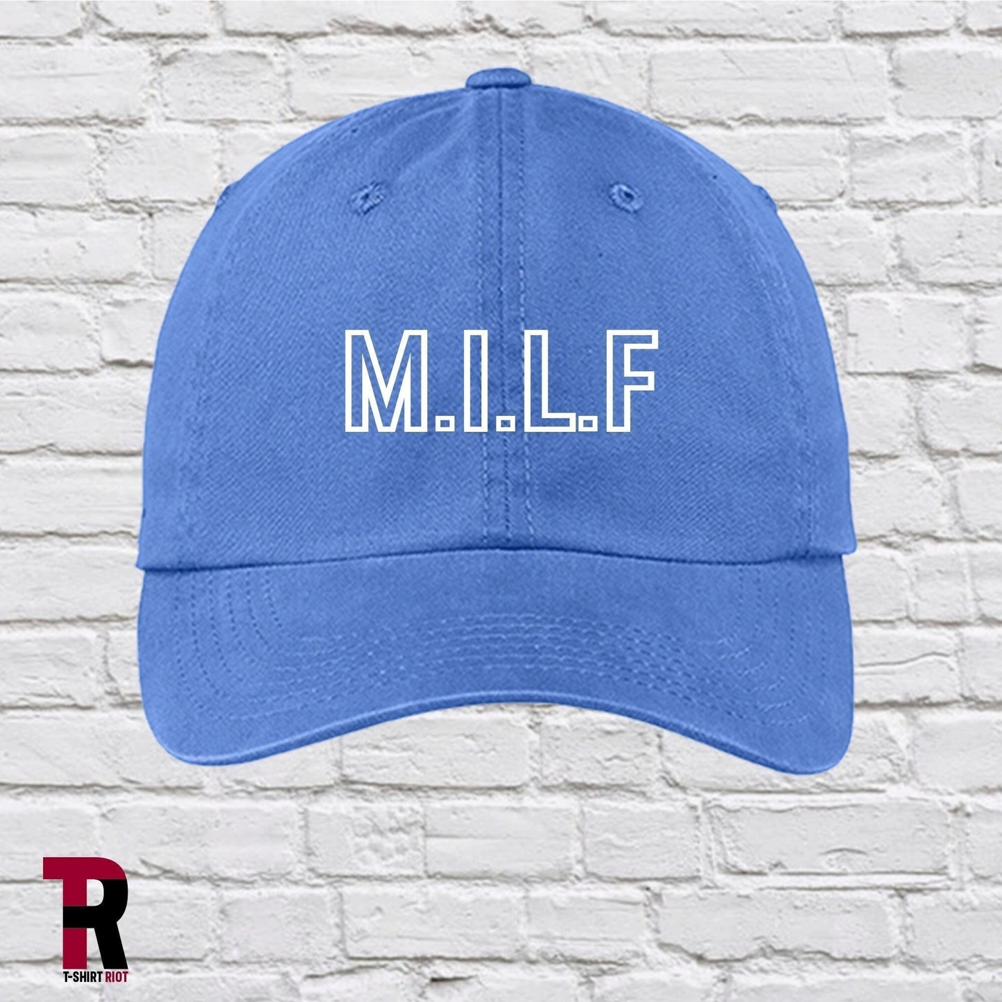 M.I.L.F Garment Washed Low Profile Hat | Funny Hats for Moms - SKU