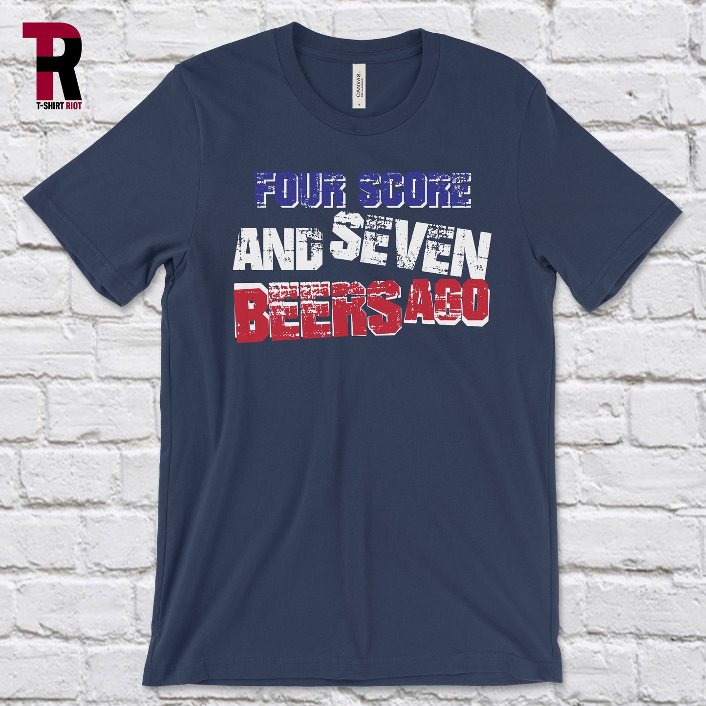 Four Score & Seven Beers Ago Unisex Softstyle T-Shirt | 4th of July - SKU