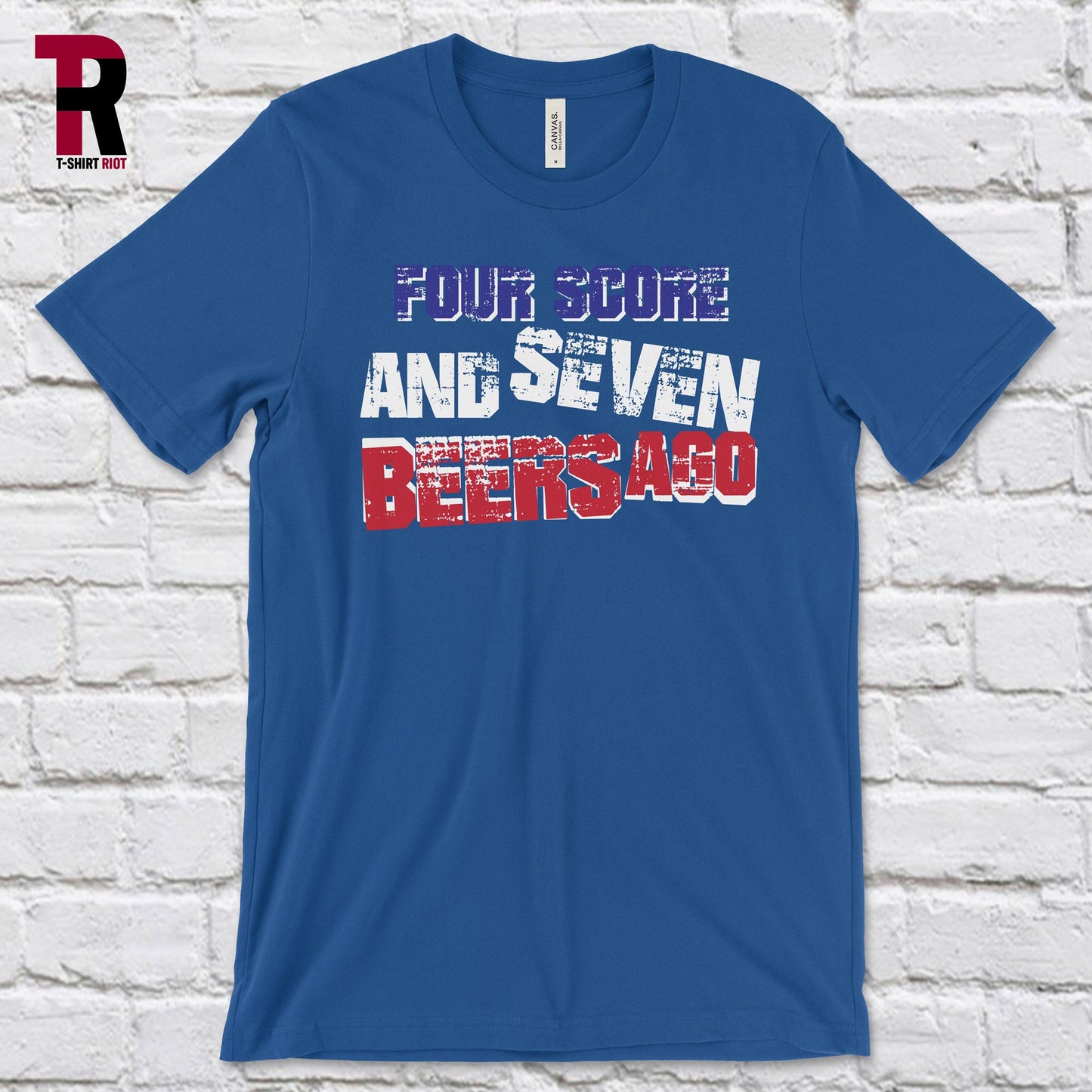 Four Score & Seven Beers Ago Unisex Softstyle T-Shirt | 4th of July - SKU