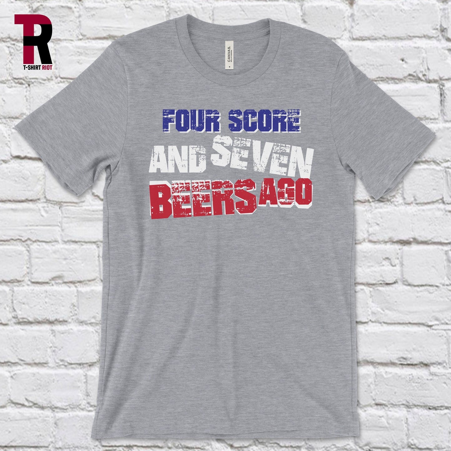 Four Score & Seven Beers Ago Unisex Softstyle T-Shirt | 4th of July - SKU