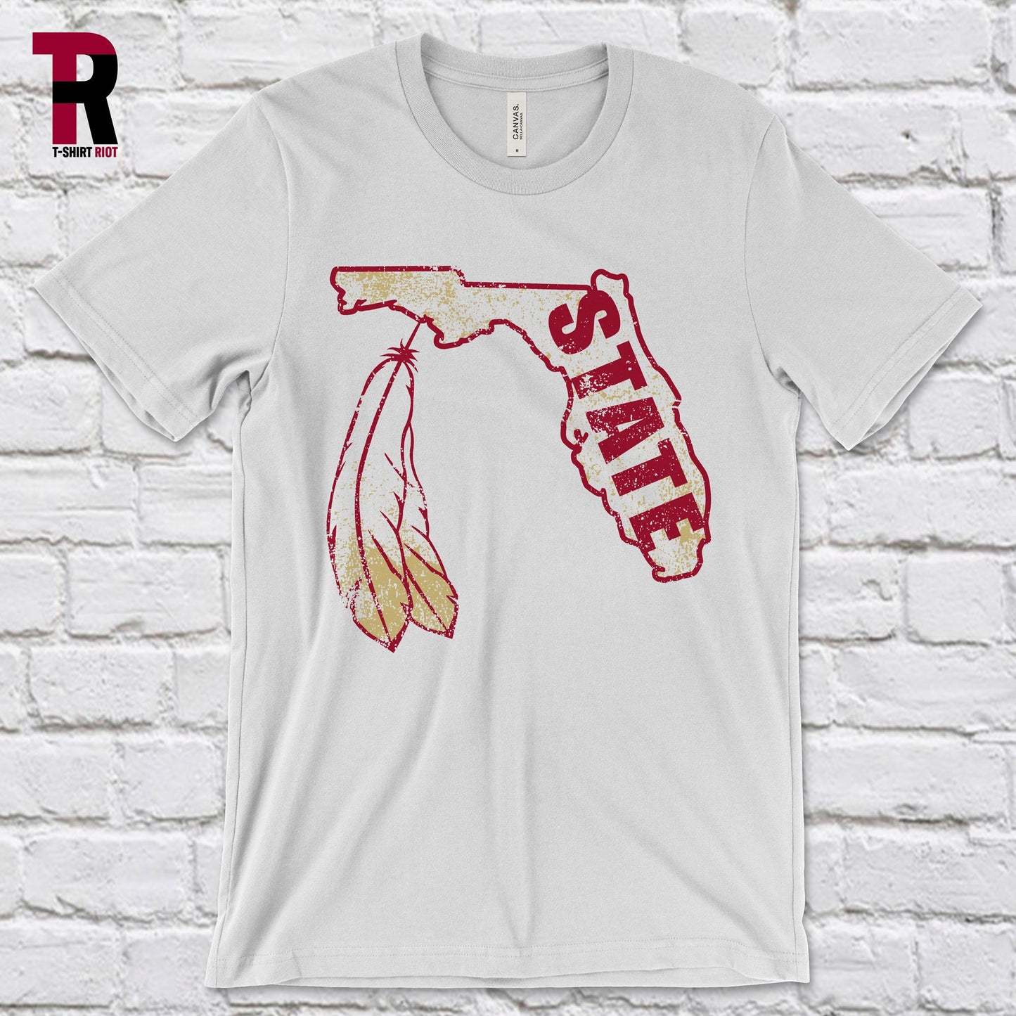 Garnet and Gold FSU Unisex District T-Shirt | Seminoles Tee | Florida State | College Football Tee | DTG Shirt | FSU Sports | Spear Shirt - SKU