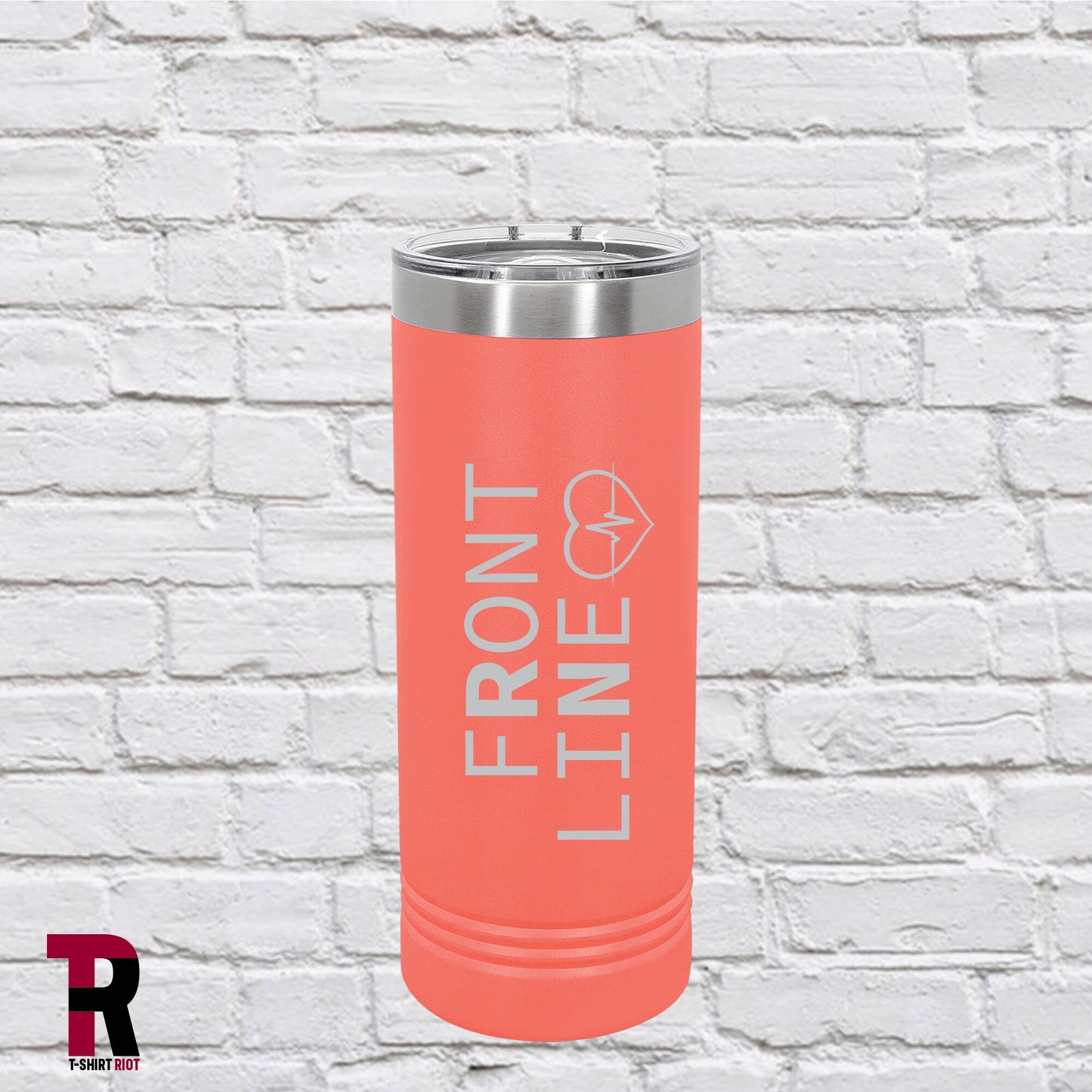 FRONT LINE Laser Engraved 22oz Insulated Skinny Tumbler - SKU