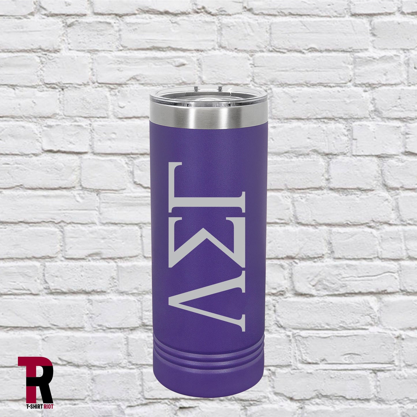 Greek Letter Laser Engraved 22oz. Insulated Skinny Tumbler - SKU - NEEDS PERSONALIZATION