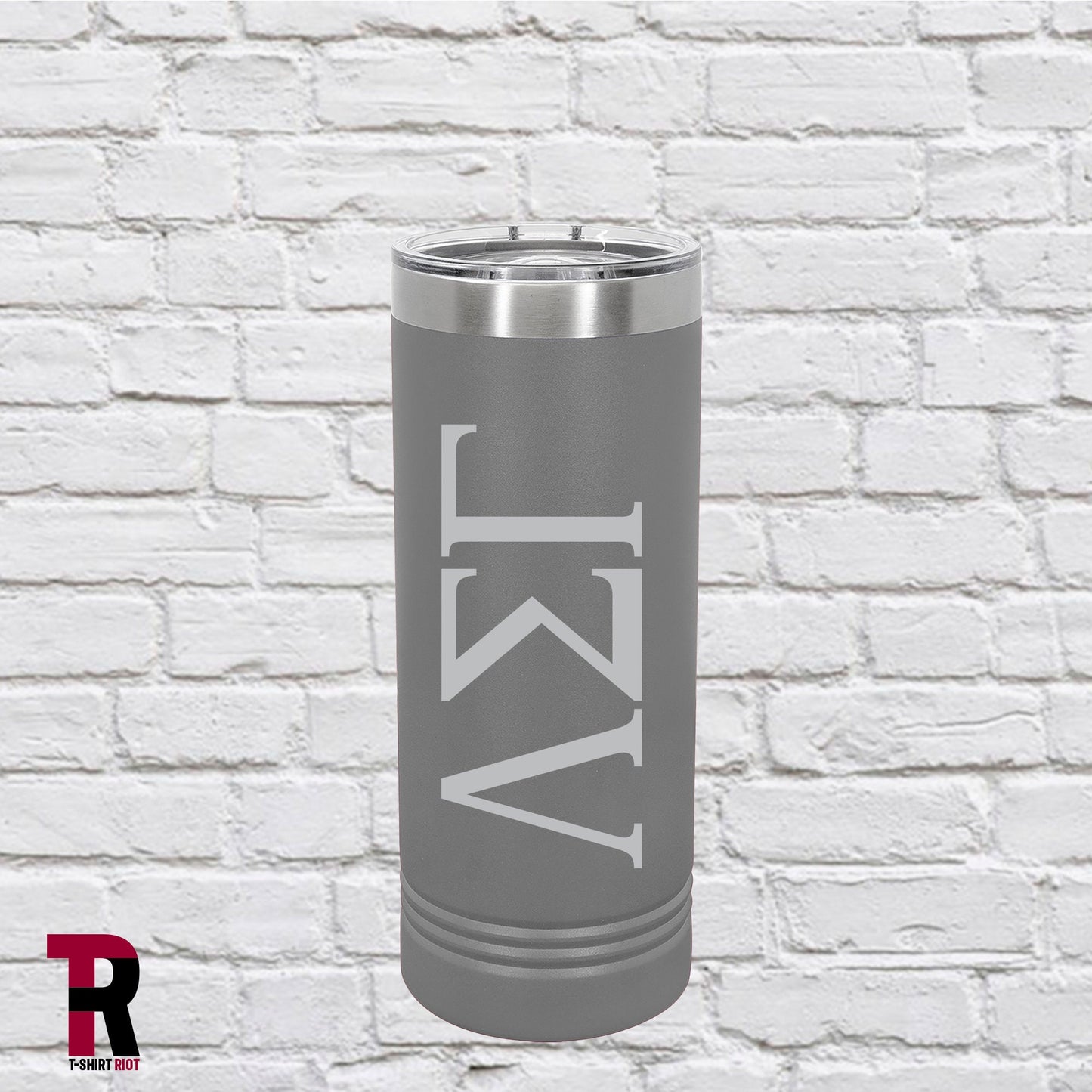 Greek Letter Laser Engraved 22oz. Insulated Skinny Tumbler - SKU - NEEDS PERSONALIZATION