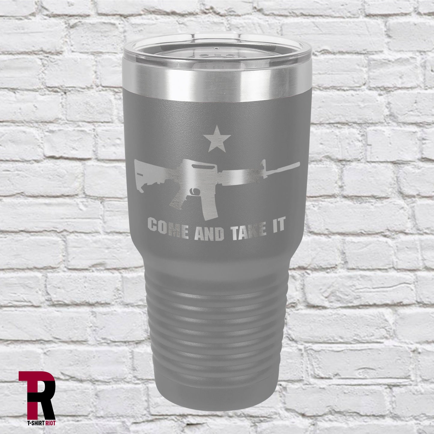 Come and Take It Rifle Laser Engraved 30oz Insulated Tumbler - SKU