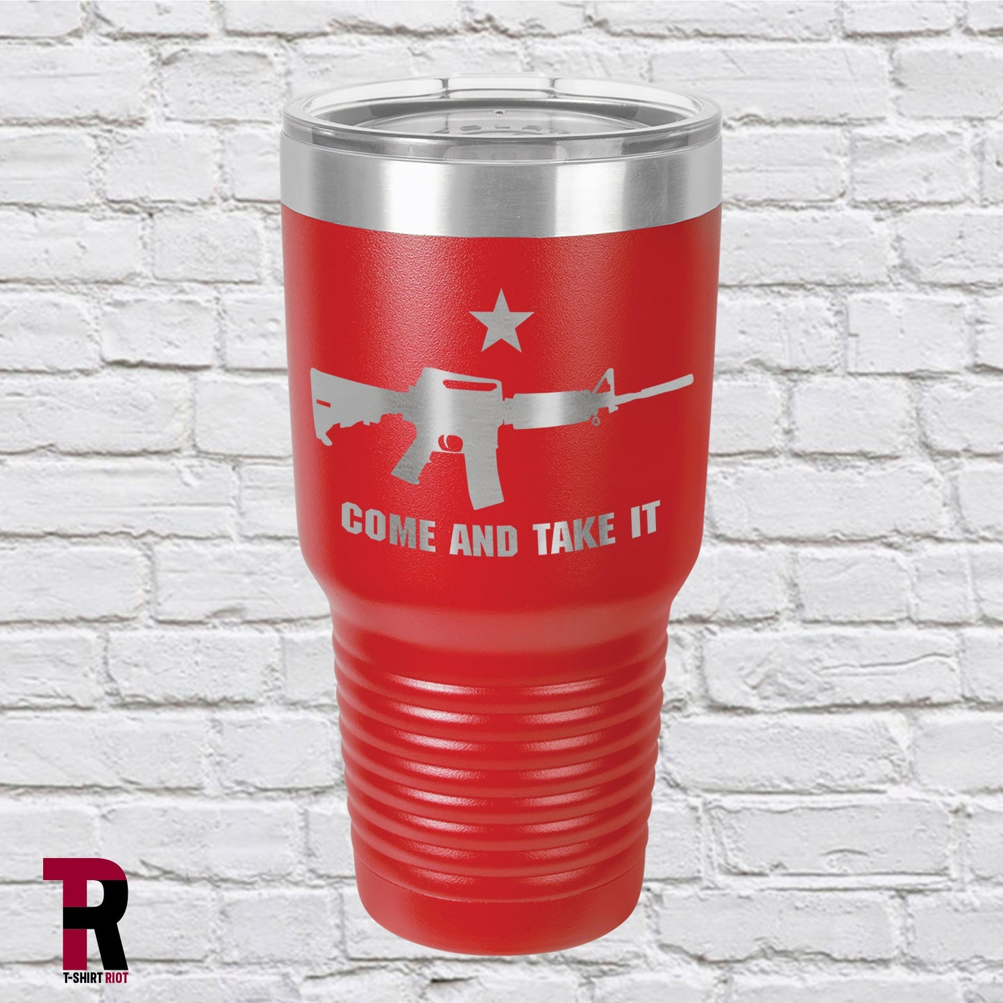 Come and Take It Rifle Laser Engraved 30oz Insulated Tumbler - SKU