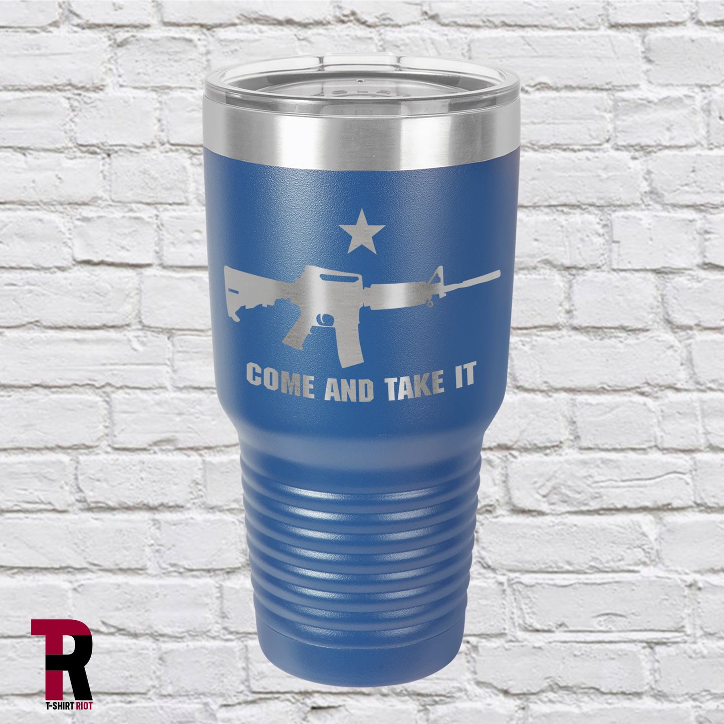 Come and Take It Rifle Laser Engraved 30oz Insulated Tumbler - SKU