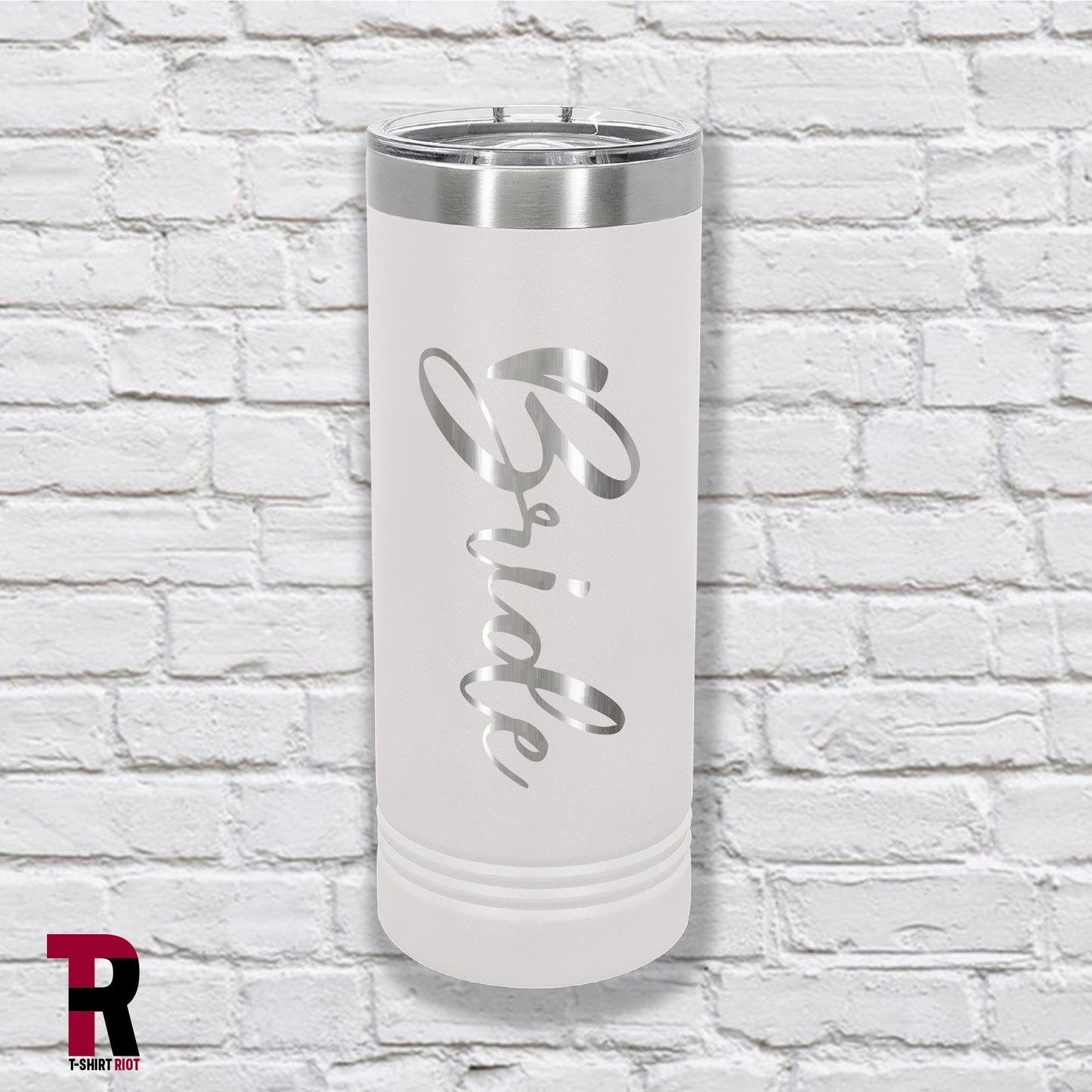 Bride and Groom Laser Engraved 22oz Insulated Skinny Tumbler - SKU