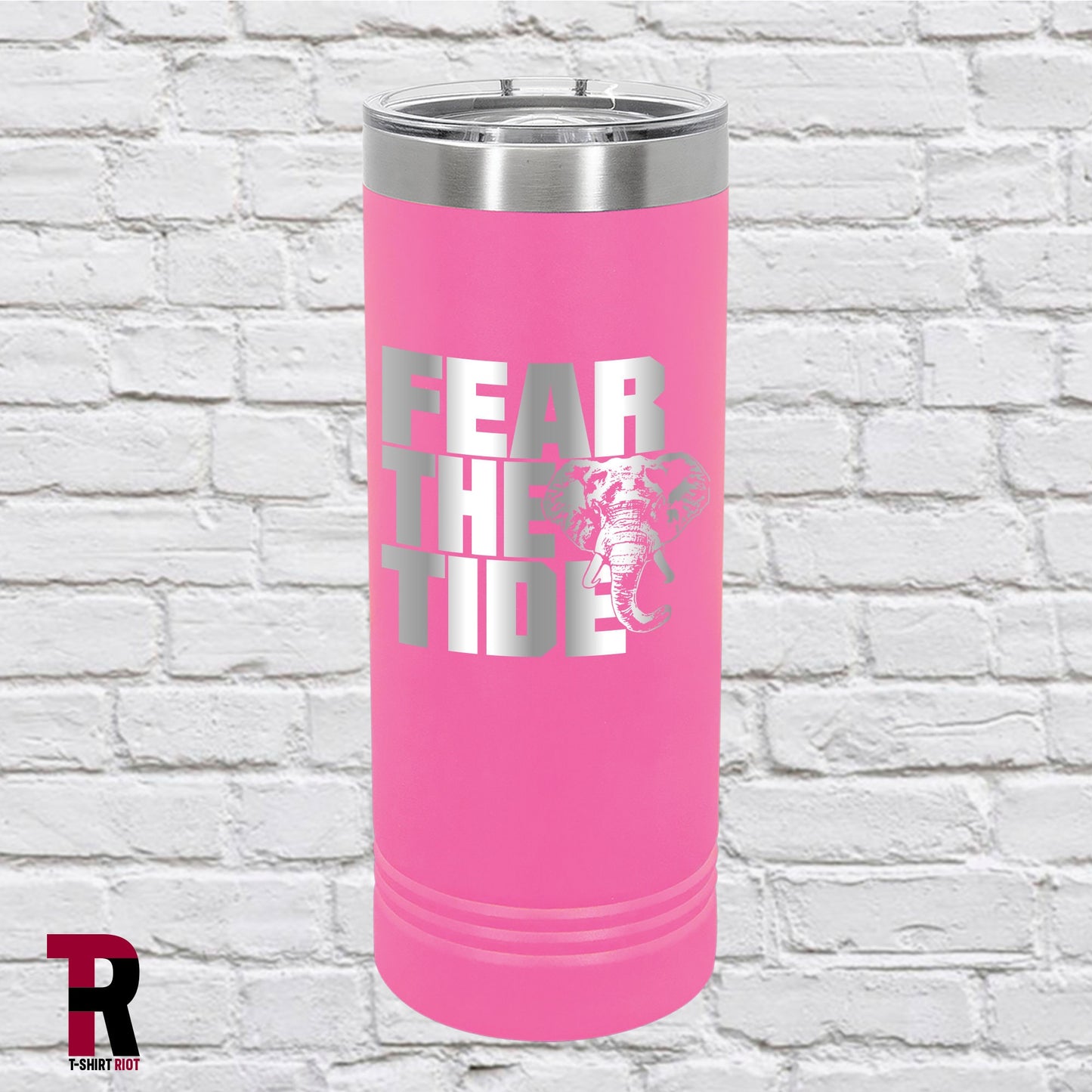 Fear The Tide Laser Engraved 22oz Insulated Skinny Tumbler | University of Alabama - SKU