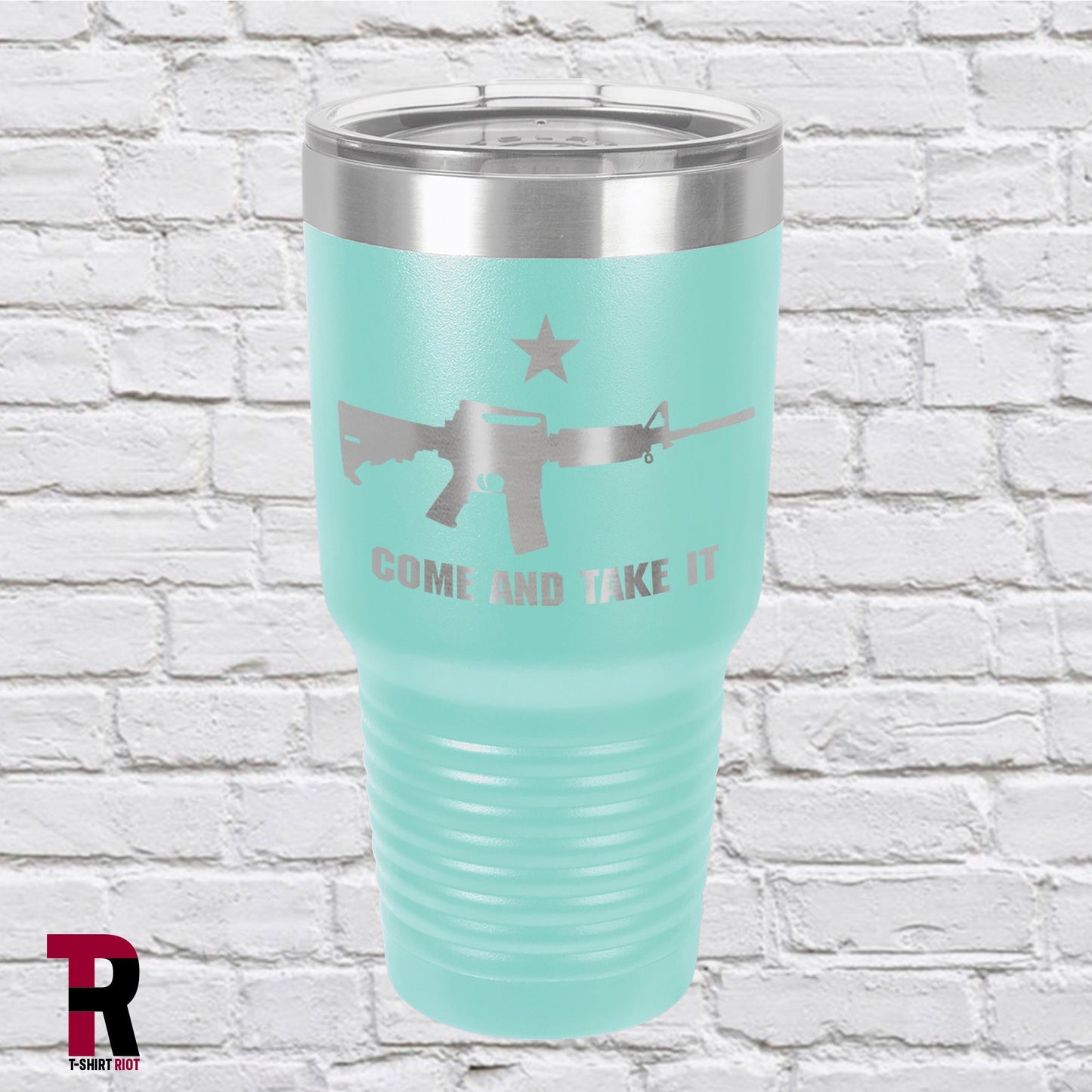 Come and Take It Rifle Laser Engraved 30oz Insulated Tumbler - SKU