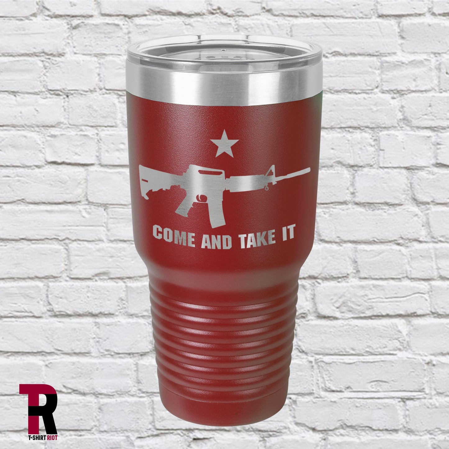 Come and Take It Rifle Laser Engraved 30oz Insulated Tumbler - SKU