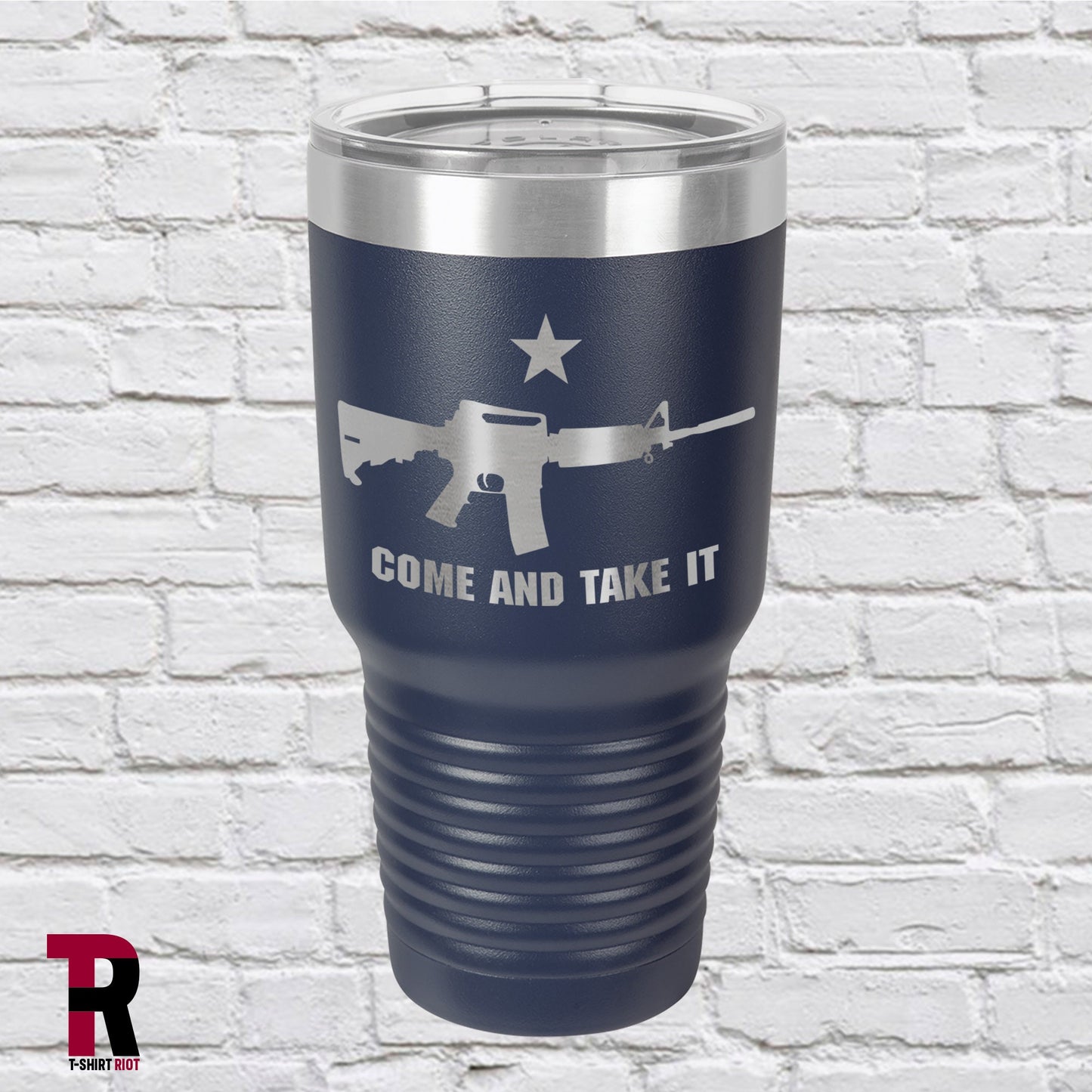 Come and Take It Rifle Laser Engraved 30oz Insulated Tumbler - SKU