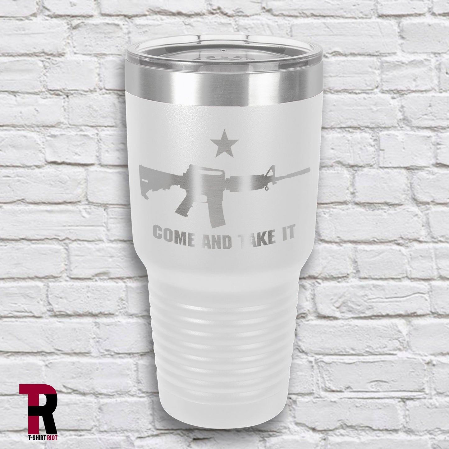 Come and Take It Rifle Laser Engraved 30oz Insulated Tumbler - SKU