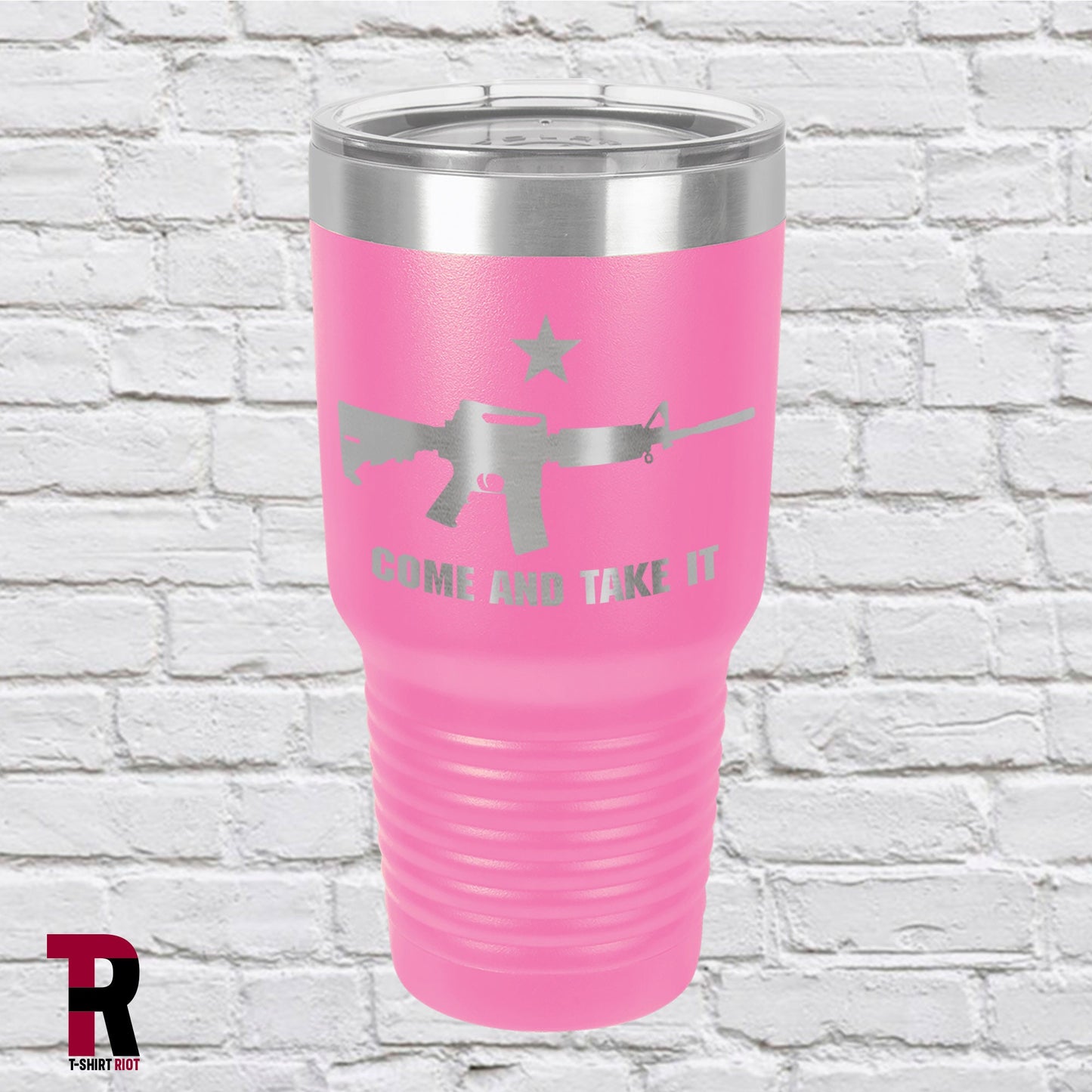 Come and Take It Rifle Laser Engraved 30oz Insulated Tumbler - SKU