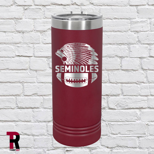 FSU Seminoles Laser Engraved 22oz Insulated Skinny Tumbler - SKU